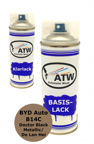 Autolack für BYD Auto B14C Doctor Black Metallic / De Lan Hei +400ml Klarlack Set